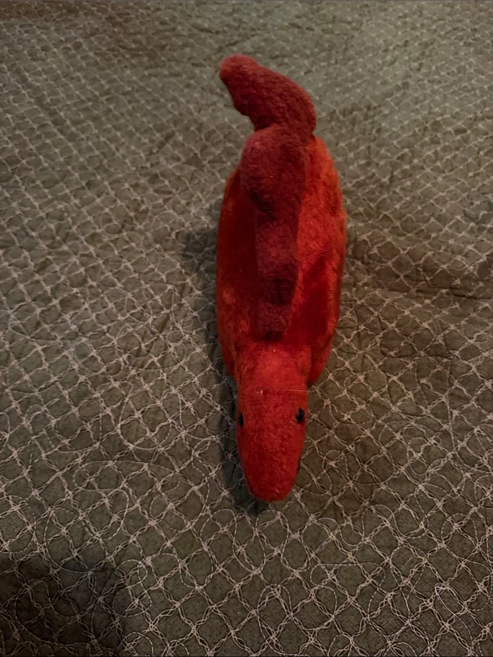 Pierre Cardin Red Plush Stegosaurus Small Pet Toy